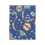 Colorful Tabletop or Board Game Pattern Fleece Blanket