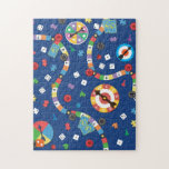 Colorful Tabletop or Board Game Pattern Jigsaw Puzzle