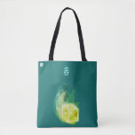 Good Luck Watercolor Tote in Emerald