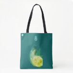 Good Luck Watercolor Tote in Emerald Bag