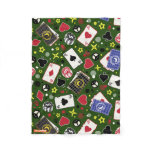 Poker Print Fleece Blanket