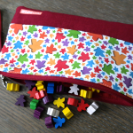 Meeple Print Pouch, Wristlet, Clutch, Dice Bag